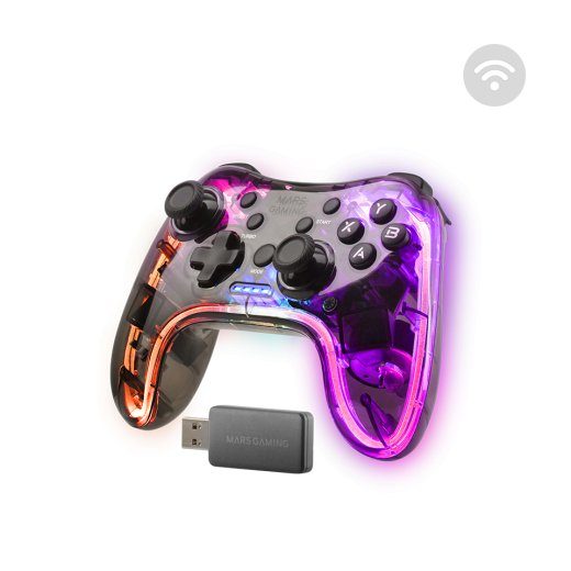 Mars Gaming MGP-24 belaidis žaidimų valdiklis RGB / USB 2.4GHz / USB-C / X-input & D-input
