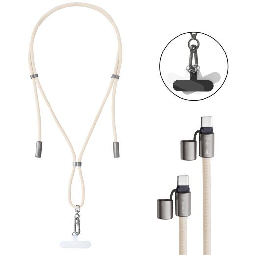 KAABEL USB-C KUNI USB-C 1.65M/LANYARD BEIGE 7991001 INTENSO