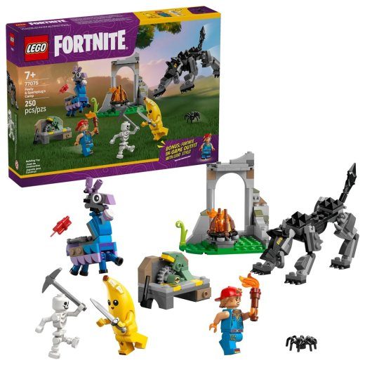LEGO FORTNITE 77075 Peely ja Sparkplugi laagritelt