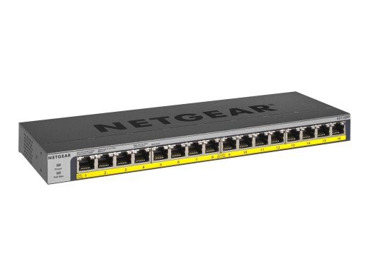 NETGEAR GS116PP 16-Port Gigabit PoE+ Lülitus