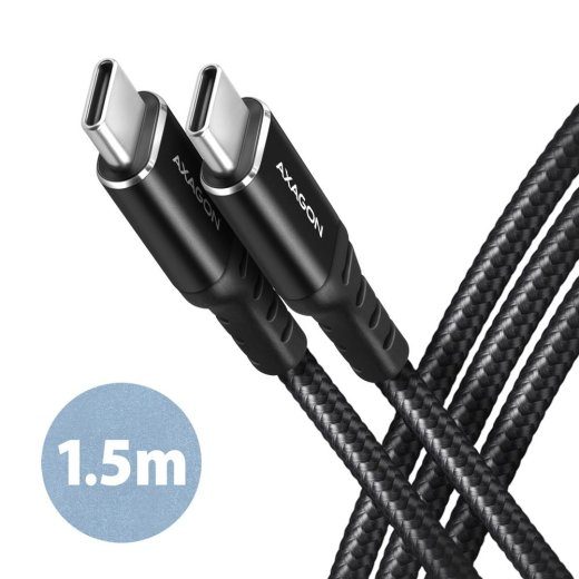KAABEL USB-C kuni USB-C 1.5M 60W/HQ MUST BUCM-CM15AB AXAGON