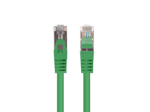 Lanberg Patchcord CAT.6 FTP 1M fluke passed 10-komplekt, roheline