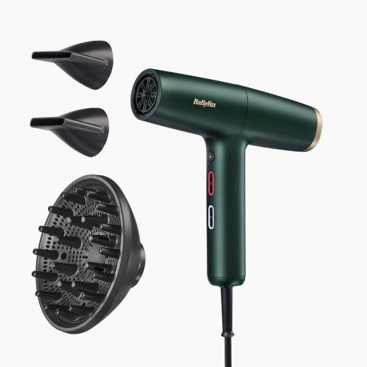 BABYLISS Juukseföön D6555DE 1700 W Temperatuuri seadete arv 3 Ioonfunktsioon Düüs Roheline