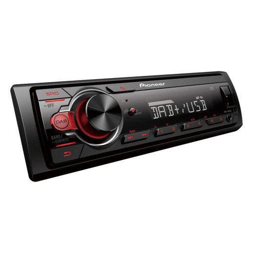 Pioneer MVH-130DAB Automeediasaatvõimendur Must Punane 200W