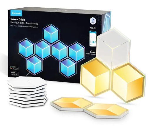 LED valgustus Govee H606A Glide Hexagon Light Panels Ultra 7-pack RGBIC, 2.4 GHz Wi-Fi, Bluetooth