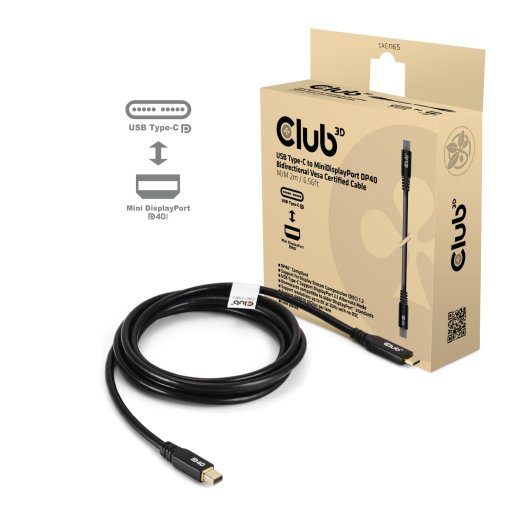 KAABEL USB-C TO MINI DP 1.2M/M/M CAC-1561 CLUB3D