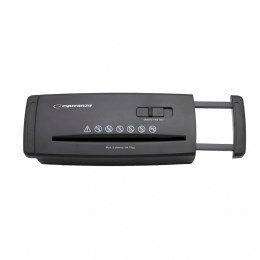 Esperanza EN104 paper shredder - Strip shredding, 22 cm, Black