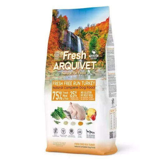 ARQUIVET Fresh Turkey and Fish Semi-Moist Dog Food - 10kg
