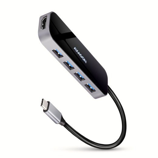 AXAGON SuperSpeed USB-C Combo 6in1 Hub HMC-6H4A