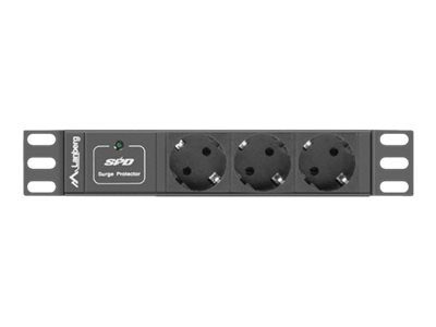 Langberg PDU-03F-0200-IEC-BK Toitejaotusseade 3-Pistik 10A Must 2m