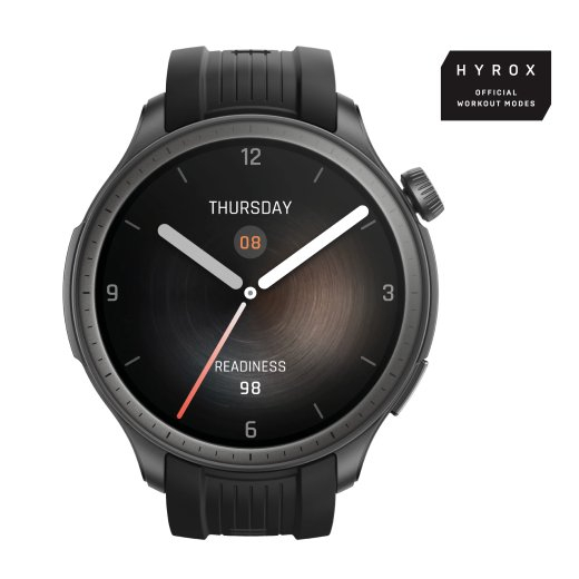 Amazfit Balance viedpulkstenis 1,5 collu AMOLED 46 mm Melns GPS