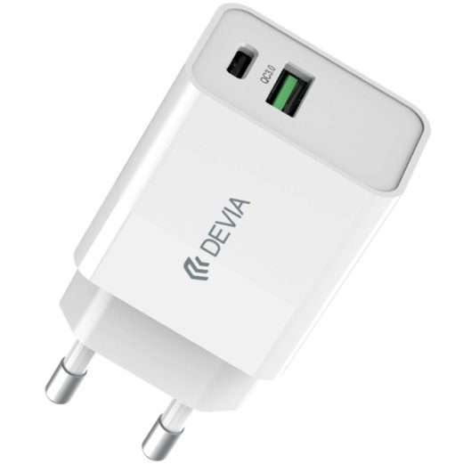 Devia Smart PD 25W Seinalaadi + USB-C - USB-C Kaabel 1.2m