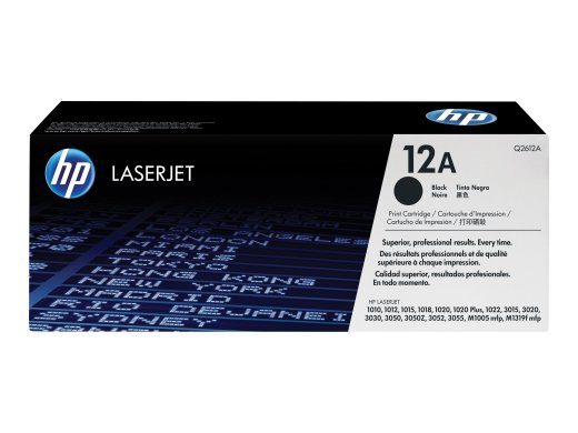 HP 12A originaal LaserJet originaal tonerkassett Q2612A must standardmahutavus 2000 lehte 1 tk