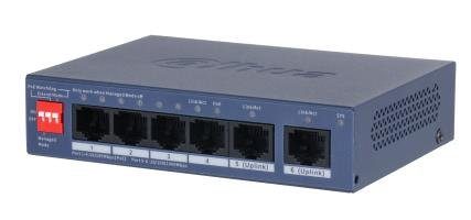 Switch DAHUA CS4006-4ET2GT-36 Form factor Desktop/Wall-Mounting 6xRJ-45 ports RJ-45 Ports Type Gigabit Ethernet (10/100/1000) 4xFast Ethernet (copp