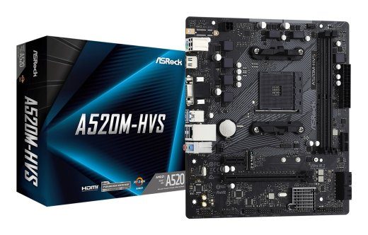 Asrock A520M-HVS AMD Socket AM4 Micro ATX emaplaat