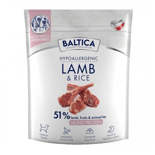 BALTICA Nutraceutic Hypoallergenic M Lamb with rice - kuiv koeratoit - 1kg