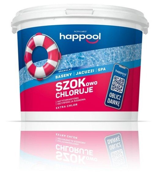 Acrylmed EXTRA CHLOR kristallid ujula vee bakterite, seente ja algade tõkestamiseks, 3 kg
