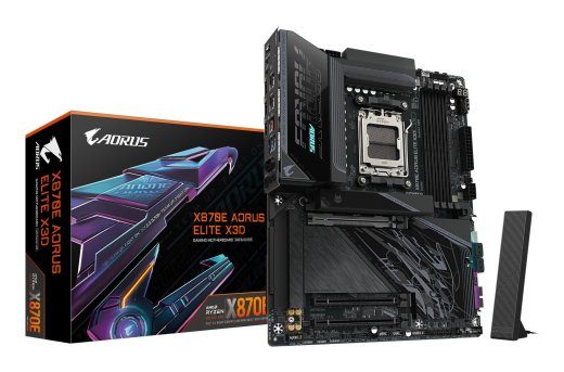 Emaplaat GIGABYTE AMD X870E Pesa AM5 ATX RAM DDR5-SDRAM 4xPesad Wi-Fi Jah Bluetooth Jah 4xM.2 (M) pesade arv X870E A ELITE X X870EAELITEX