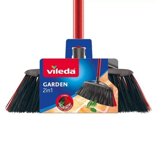 Vileda 2in1 aia-välibroom (punane/kollane)