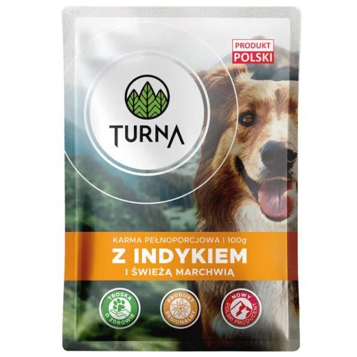 TURNA kalkuniga – märg koerasööt – 100g