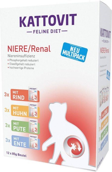 KATTOVIT Feline Diet Niere/Renal - märgkassitoit - 12 x 85g
