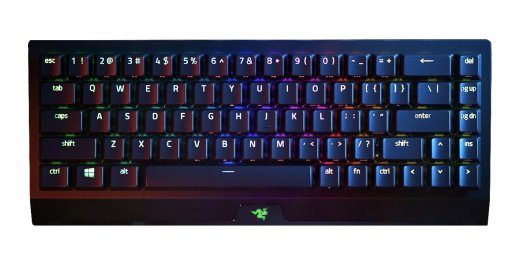Razer BlackWidow V3 Mini HyperSpeed mänguklaviatuur USB+RF Juhtmevaba+Bluetooth Yellow Switch, Must