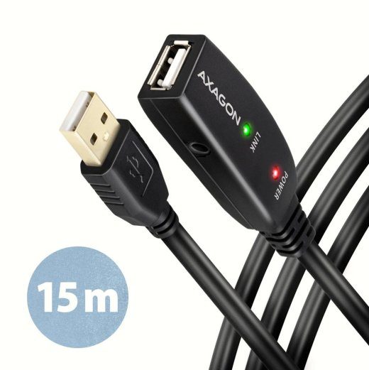 KAABEL USB2.0 A-M/A-F AKTIIVNE/15M ADR-215 AXAGON
