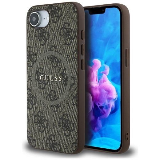 Guess PU Nahast 4G Värviline Ring MagSafe ümbris Apple iPhone 16e jaoks