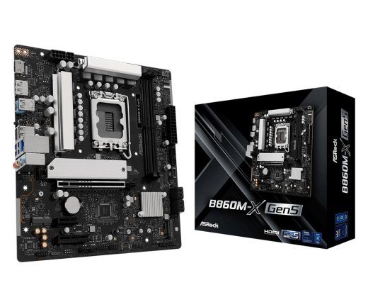 Emitkaart ASROCK Intel B860 LGA 1851 (Socket V1) micro ATX RAM DDR5-SDRAM 2xSlots 1xM.2 (M) pesade arv B860M-XGEN5