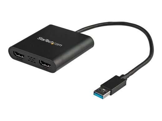 StarTech.com USB 3.0 į dual HDMI adapteris, 1x 4K 30Hz & 1x 1080p, išorinė vaizdo ir grafikos korta, USB Type-A į HDMI dual monitoriaus adapteris D