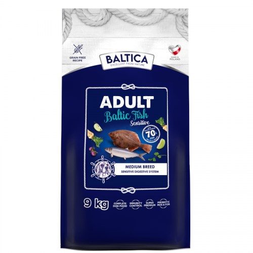 BALTICA Excellent Sensitive Balti kala Keskmise tõu - kuiv koeratoit - 9kg