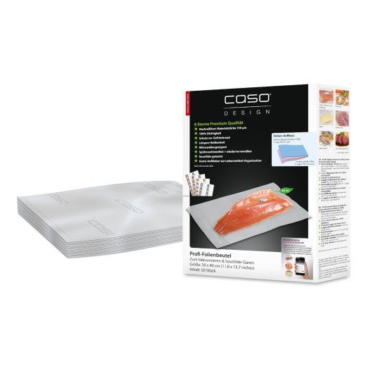 Caso Foil bags 01220 50 units Dimensions (W x L) 30 x 40 cm Ribbed