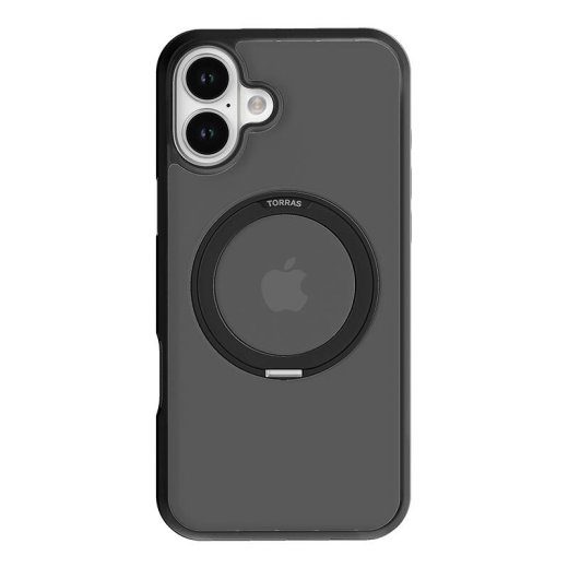 Torras Ostand Pro ümbris iPhone 16 Plus jaoks (must)