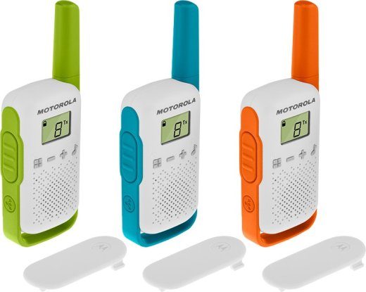 Motorola T42 Kahepoolne raadio, 16 kanalit, sinine, roheline, oranž, valge
