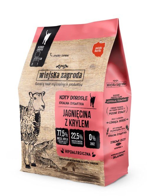 WIEJSKA ZAGRODA Lamb with krill - kuiv kassitoit - 400g