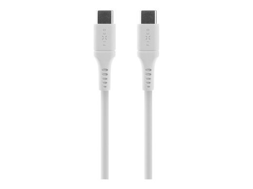 Fixeeritud vedela silikooniga kaabel USB-C/USB-C, 2m, 60W FIXDLS-CC2-WH