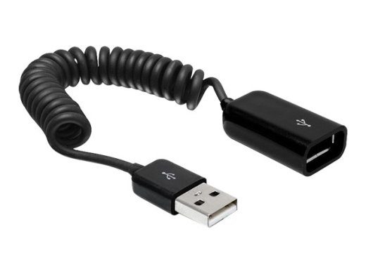 Delock 60cm USB pikenduskaabel must