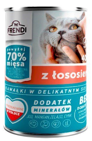 Frendi with Salmon chunks in delicate sauce wet cat food 400g