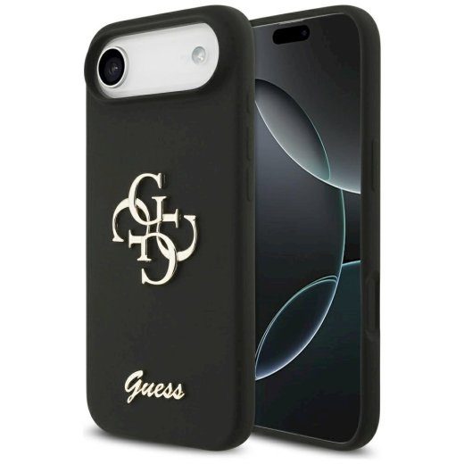 Guess Silicone Big 4G Script ümbris iPhone Air jaoks / must