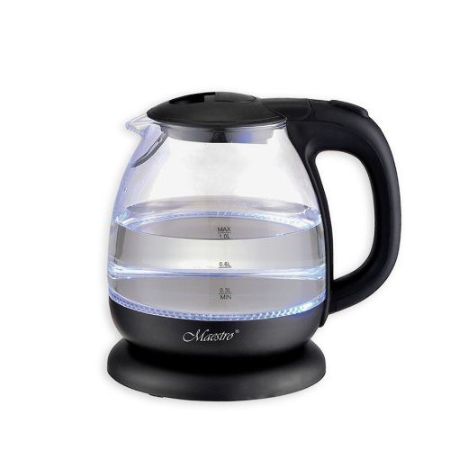 MAESTRO MR-055 elektrinis vandens katilas 1 L 1100 W (MR-055-BLACK) Juodas