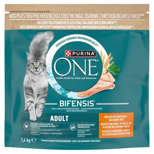 Purina One Bifensis Adult Chicken Kuiv kassitoit - 1.4kg