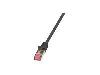 LogiLink PrimeLine CAT 6a SFTP 1m Patch kaabel Must
