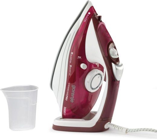 Gorenje Steam Iron SIH3000RBC 3000 W Water tank capacity 350 ml Continuous steam 40 g/min Steam boost performance 105 g/min Red/White