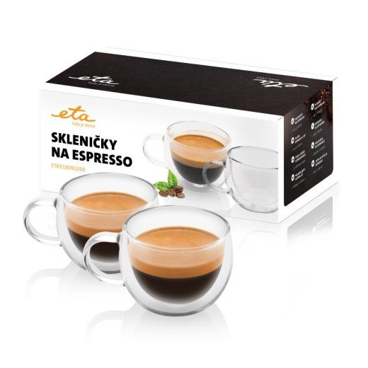 ETA Espresso cups For espresso coffee 2 pc(s) Dishwasher proof Glass