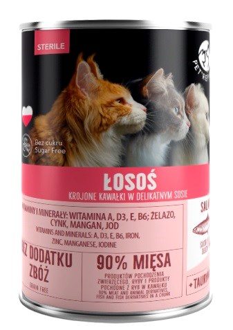 PET REPUBLIC Sterile Salmon - märgkassitoit - 400g