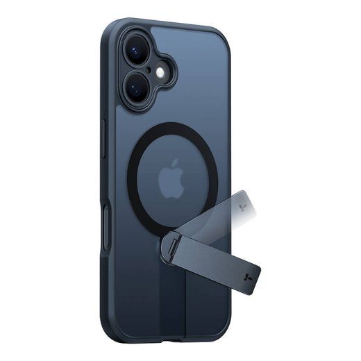 Torras Pstand Spin serijos dėklas iPhone 16 (juodas)