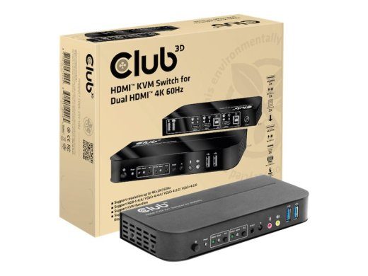Club 3D CSV-1382 KVM / Helilülituslülitus Desktop