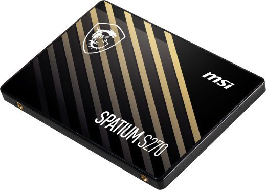 SSD MSI SPATIUM S270 480GB SATA 3D NAND Kirjutamise kiirus 450 MBytes/sec Lugemise kiirus 500 MBytes/sec 2,5" TBW 250 TB MTBF 2000000 tundi S78-440...