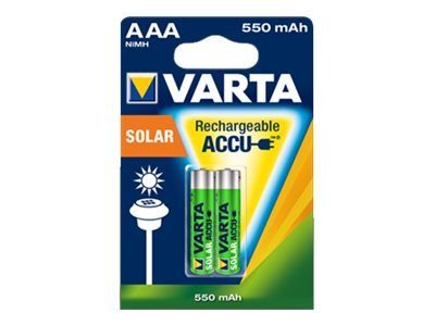 Varta laetav AAA päikesepatareid 550mAh 2-pack