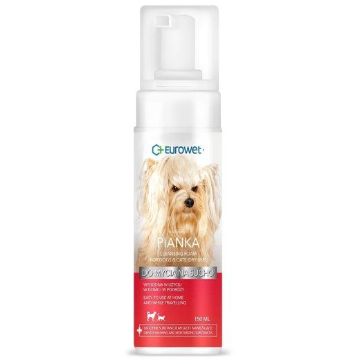 EUROWET Kuiv šampoon - šampoon koertele ja kassidele - 150ml